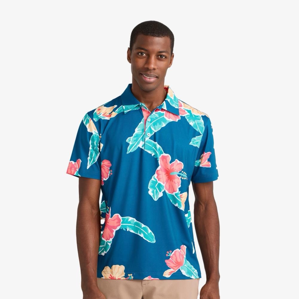 Chubbies | Performance Polo | Floral Reef | Men’s Size Small
